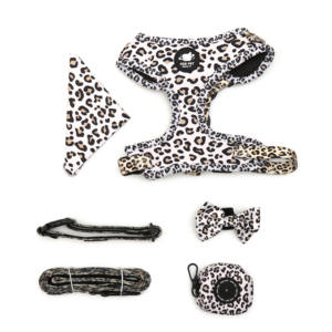 Aksesori hewan peliharaan kustom label pribadi tali kekang Anjing khusus dan tali cetak set <span class=keywords><strong>harness</strong></span> anjing kecil kustom mewah - Product Image 4