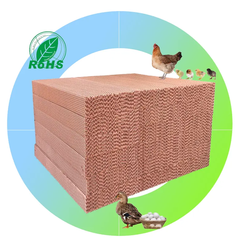 China Golden Supplier cooling pad 7090 Evaporative Honeycomb Cooling Pad for greenhouse poultry