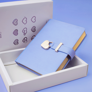 Cagie-Bloc de notas multifunción creativo con bloqueo, cuaderno de cuero liso para estudiantes, venta al por mayor - Product Image 5