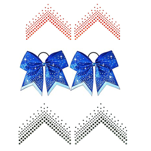 2025 Cheer Bow Stripアイアンonラインストーン転送デザインモチーフCheer Bows用 - Product Image 6