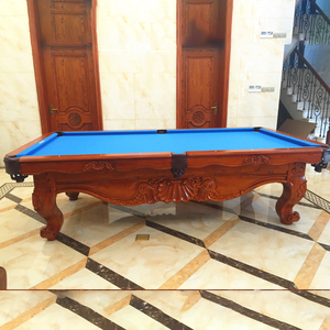 Sang Trọng 9ft Rắn Gỗ Bàn Hồ Bơi Với Đầu Sư Tử Khắc Snooker & Bàn Bida - Product Image 2