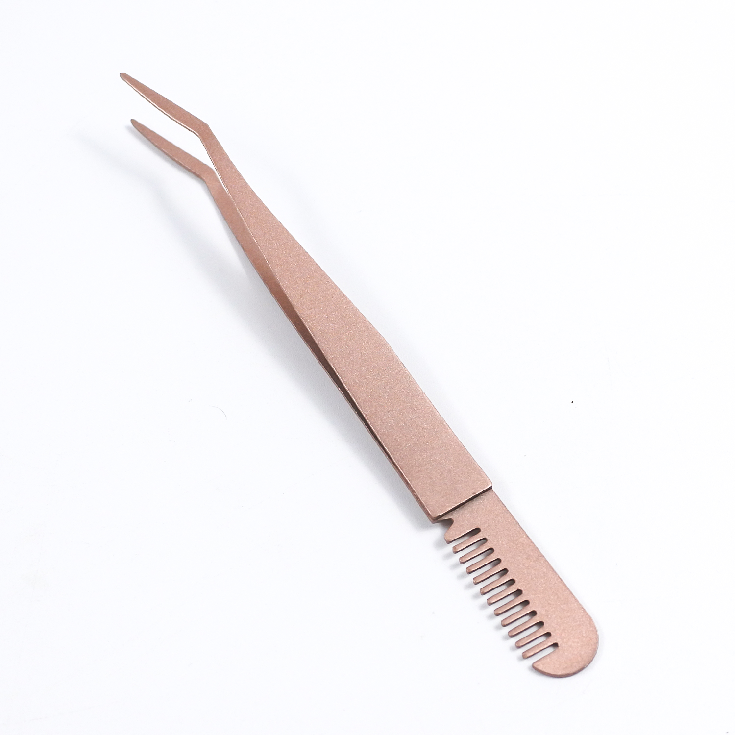 B-comb tweezer rose gold