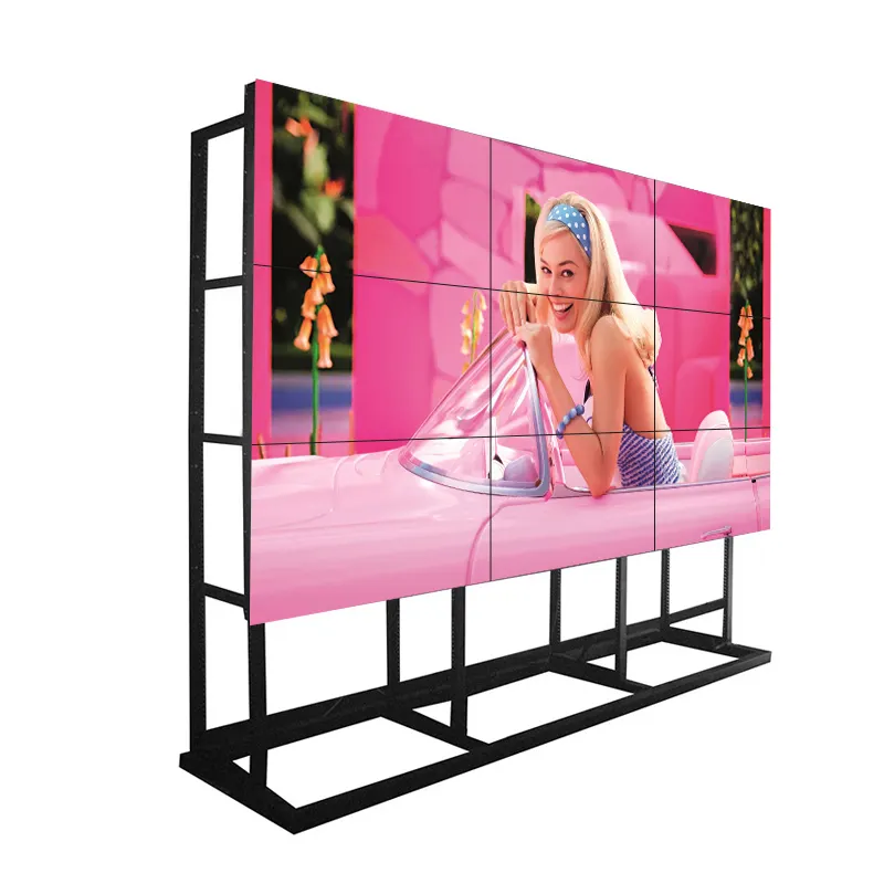 Parede de vídeo LCD de 65 polegadas 3.5mm 3x3 sinalização digital e tela LED parede de TV para publicidade atraente