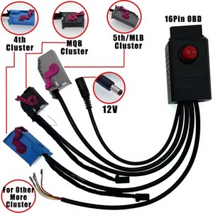 MQB Cluster 12V 4. ID48-Schlüsselprogramm NEC35XX MQB48-Instrumentenkabel 5. Leistungs test cluster kabel für VVDI2 - Product Image 3