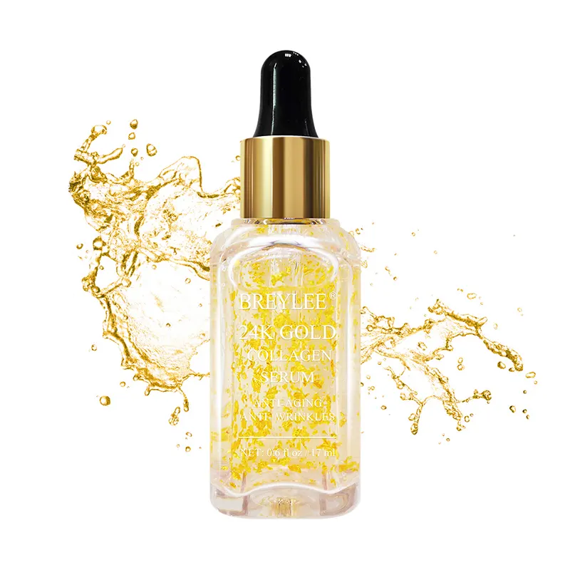 BREYLEE 24K Gold Collagen Serum Anti Aging Anti Wrinkle Face Serum For Skin Care