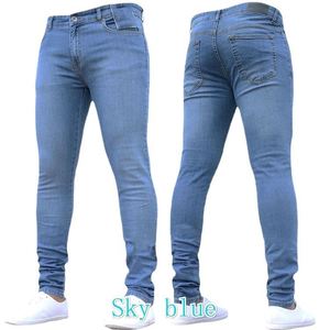 弹力牛仔男裤秋季黑色紧身斜纹棉布裤 - Product Image 2