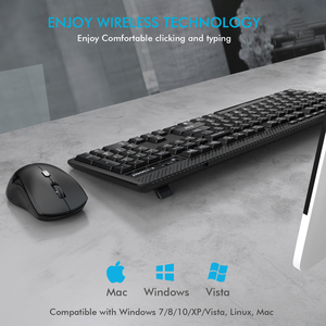 Eyooso Oficina 3 DPI ajustable de Mouse y Teclado 2,4G teclado inalámbrico y ratón Combo para computadora/ordenador portátil/Windows/Mac - Product Image 3