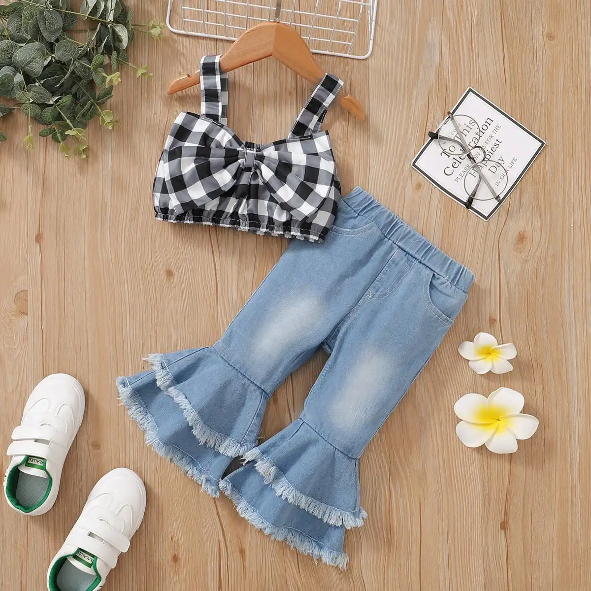 Baby Girl Clothes Summer Outfits Sem Mangas Infantil Pano Denim Jean Baby Clothes Meninas 3-6 meses