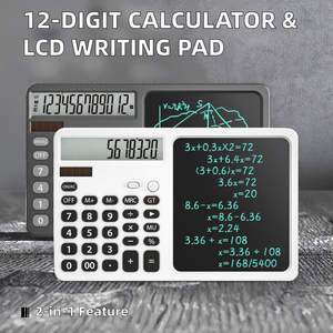 Kalkulator Tablet Tulis LCD Pintar 12 Digit Alat Tulis Elektronik Perangkat Pembelajaran Aritmatika Keuangan Kantor Belajar Siswa - Product Image 5