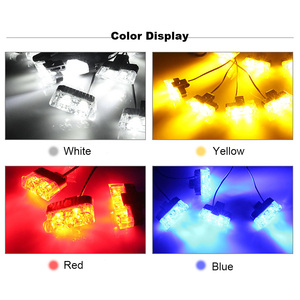 Motorefit ไฟสัญญาณไฟ LED ติดขอบหน้ารถ8ชิ้น,ไฟสัญญาณกระพริบแบบคลิปบางพิเศษสว่างพิเศษรีโมทคอนโทรลไร้สาย12V - Product Image 6