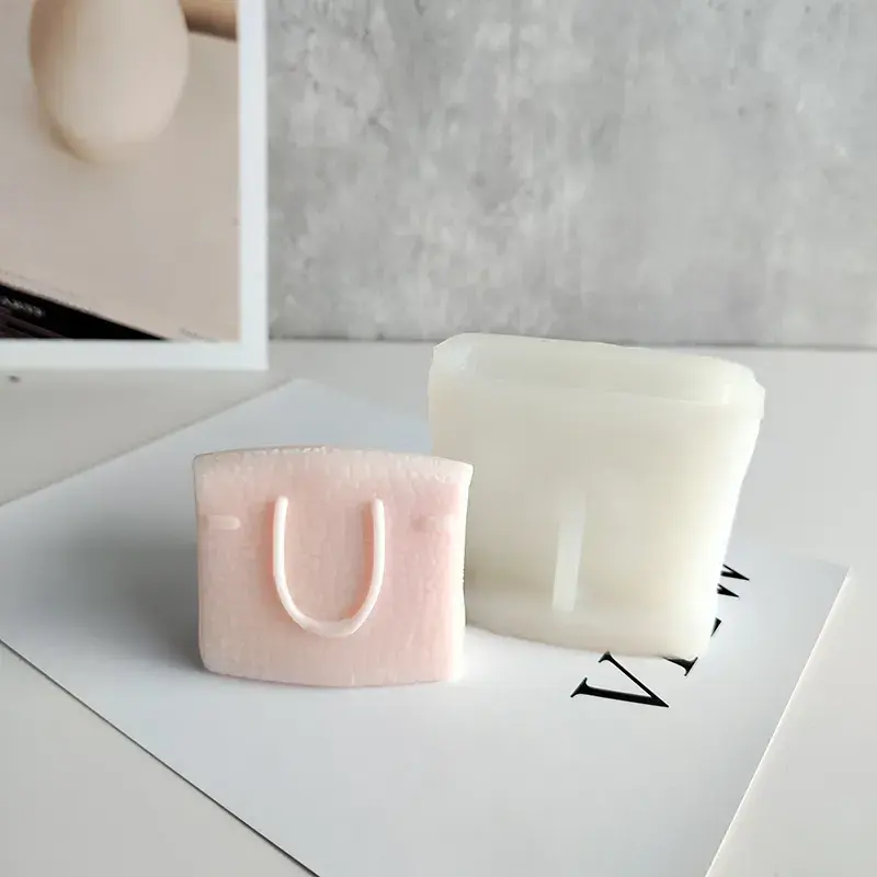3D Mini Design donna famosa borsa di marca candela stampo Logo borsa sapone stampo ragazze borsa stampo in Silicone