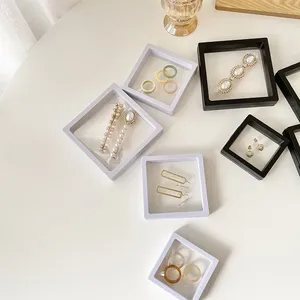 5/10pcs 3d תמונה צפה 3D מסגרת תמונה צפה תיבת תצוגה עמדה תליון להגן על מקרה מצגת אבן תכשיטים