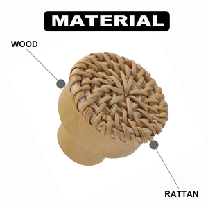 Đồ nội thất mây xử lý & knobs mộc mạc bằng gỗ xử lý và kéo cho ngăn kéo tủ bếp cửa tủ - Product Image 3
