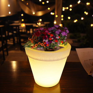 Custom Portable Battery Powered LED Flower <strong>Pot</strong> Set Small Big Change <strong>Colour</strong> for Planting Decoration Manufacture Custom <strong>Pot</strong> - Product Image 2