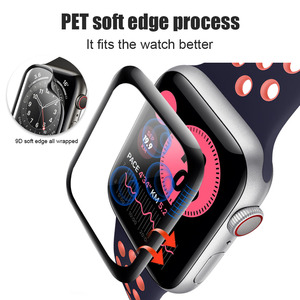 COOLYEP için temizle temperli cam ekran koruyucu ile uyumlu Apple için IWatch 7 41mm 45mm PET malzeme için akıllı saat - Product Image 4