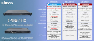 IPM6100 32 in 1 MPEG2 H264 H265 UDP RTP IP Stream to PAL BG RF modulatore analogico supporto sottotitolo e televideo - Product Image 5