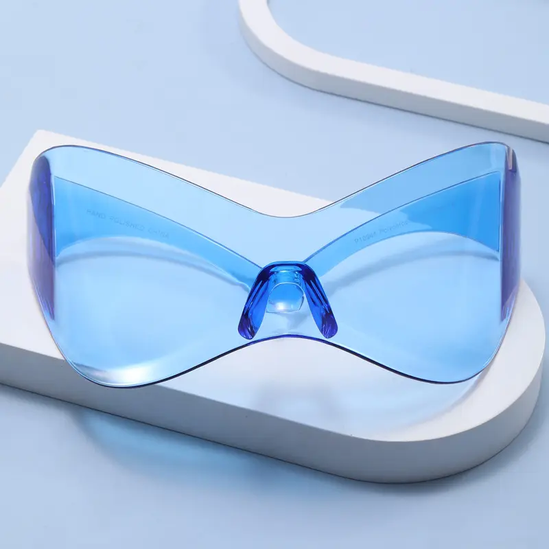 Occhiali da sole di nicchia 2024 grandi dimensioni da uomo occhiali da sole futuristici personalizzati Y2K