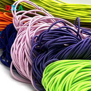 Poliéster colorido 1mm 3mm 4mm Cordón elástico redondo elástico Cordón banda para ropa - Product Image 5