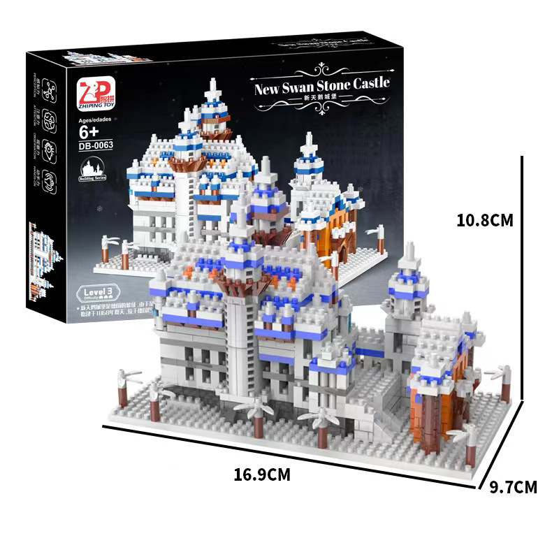 Swan Lake-877 blocs de construction-boîte colorée