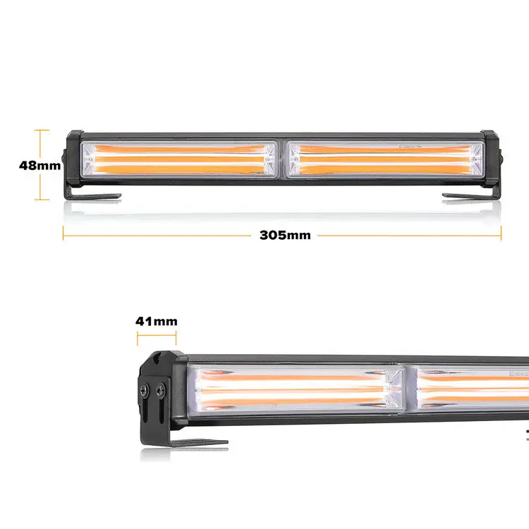 COB acil yönlü çatı montaj 12V Amber Strobe trafik sinyal uyarı ışığı