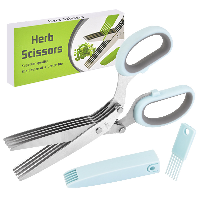 Ensemble de trois ciseaux bleu-gris