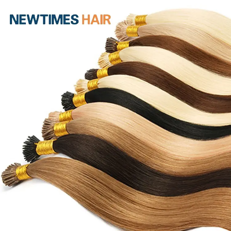 Extensiones de cabello humano con doble punta, pelo virgen sin procesar, ondulado, ruso, venta al por mayor