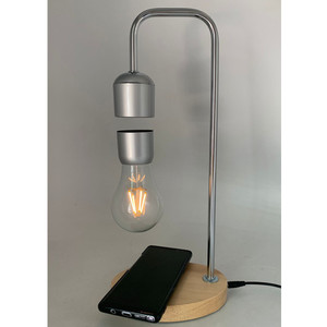 360 Rotating Floating Magnetic Electromagnetic Table <strong>Lamp</strong> Levitation Light Bulb with Wireless <strong>Charging</strong> for Cellphone - Product Image 1