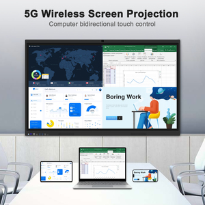 4K Android/Windows OPS 55 65 75 100 pollici interattivo Smart Board Multi Touch Screen lavagna interattiva Computer - Product Image 2