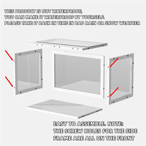 Pencere kedi avlu, ahşap kedi pencere kutusu, kapalı kedi pencere balkon Perches. Tek asılı pencere için uygundur. - Product Image 4