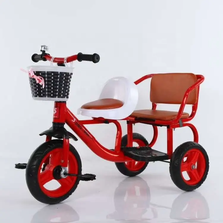 تريسيكل للأطفال رخيص السعر بسعر الجملة لعام 2020 عجلة ثلاثية للأطفال بمقعدين