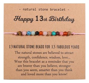 卸売異なる年齢女性誕生石ブレスレット誕生日プレゼント手作り編組キャンディーカラー天然石ビーズブレスレット