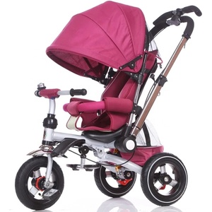 Factory Price 4-in-1 Multi-Function Kids Tricycle Alloy <strong>Baby</strong> Stroller with Foldable EVA Wheels for 3 Year <strong>Old</strong> Travelers - Product Image 6