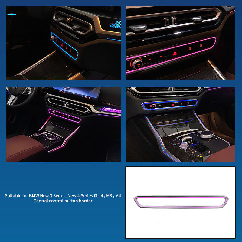 Bouton de commande central bordure éclairée