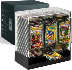 Cơ sở màu đen nạp gói <span class=keywords><strong>dispenser</strong></span>, Tương thích với TCG kinh doanh thẻ Boosters và thể thao thẻ Boosters, Stackable Acrylic - Product Image 1