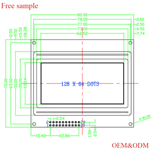 <strong>COB</strong> Graphic Module Monochrome 12864 dots <strong>LCD</strong> Module <strong>128x64</strong> - Product Image 2