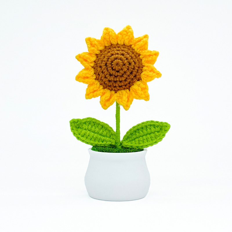 Planta de girasol en maceta