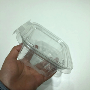 Wieder verwendbare klappbare Salats ch achtel in Lebensmittel qualität rechteckige Salats ch üsseln 12 Unzen Plastik behälter mit Deckel mit Ganzkörpern - Product Image 4