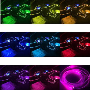 APP kontrolü 6 In 1 ile 8 metre led iç renkli rgb araba ortam aydınlatma araba 12V ortam ışığı ortam aydınlatma kiti araba - Product Image 2