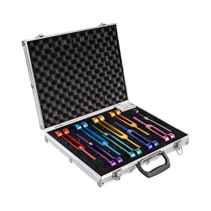 Đầy Màu Sắ<span class=keywords><strong>c</strong></span> Hợp Kim Nhôm Điều Chỉnh Dĩa Y Tế Chakra Điều Chỉnh Ngã Ba Thiết Lập 126.22 136.1 141.27 172.06 194.18 210.42 221.23 272.2Hz - Product Image 1