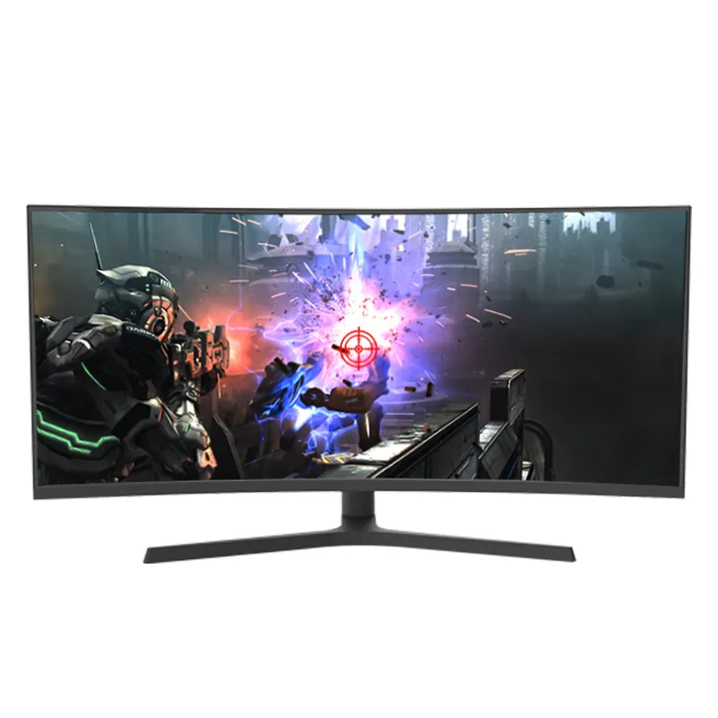 Usine 34 pouces moniteur écran incurvé 3440*1440 VA panneau écran de bureau PC VESA montage mural 4K moniteur PC de jeu pour bureau