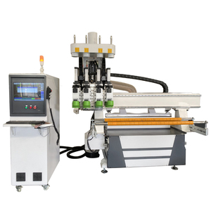 Gabinete de carpintería Powertech 1325 1530 Máquina de anidamiento CNC de proceso múltiple Enrutador de madera Atc - Product Image 1