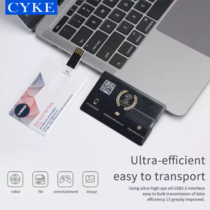CYKE名片<span class=keywords><strong>USB</strong></span> 2.0全彩印刷流行礼品广告8GB塑料吊坠16GB信用卡u盘