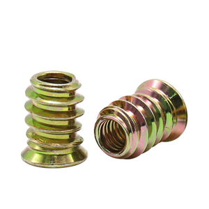Inserto in legno connettore bullone di fissaggio, presa esagonale dado per mobili filettatura di legno infilato in legno inserto dado in legno - Product Image 1