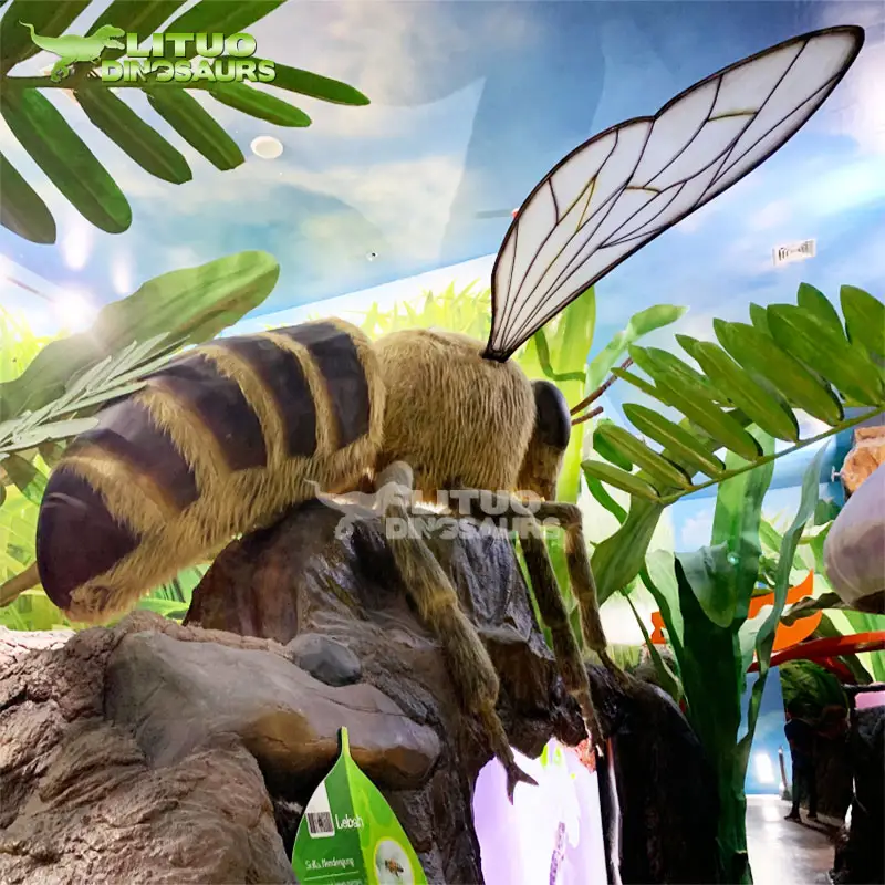 Modelo de insecto de simulación animatrónica de gran tamaño de abeja
