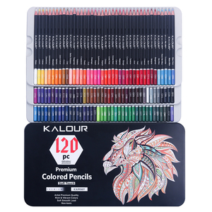 KALOUR Premium <strong>Art</strong> Supplies <strong>120</strong> Professional Colored Pencil Set in Tin Box for Drawing Coloring and Painting with Vibrant Colors - Product Image 1