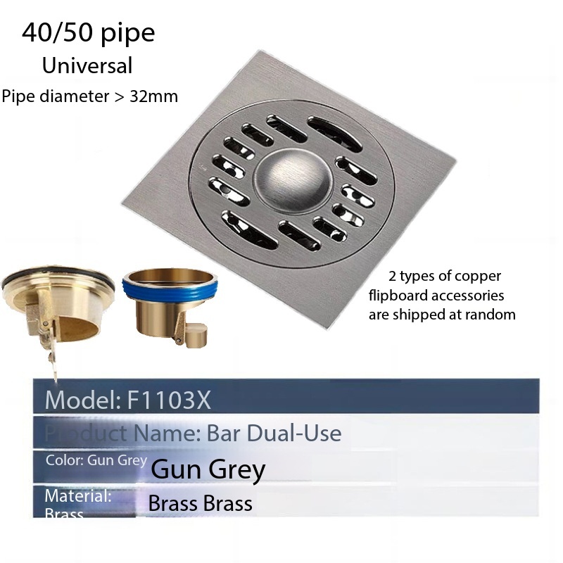 Gris pistolet. Double usage avec deux côtés plats. Clapet en cuivre.