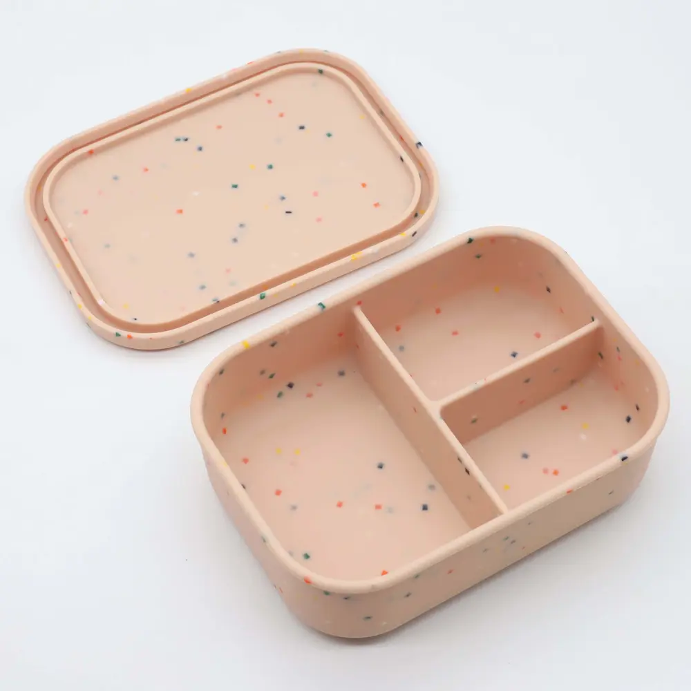 Fiambrera de silicona sin Bpa con aislamiento portátil, caja Bento de silicona con calefacción escolar para niños a prueba de fugas para niños