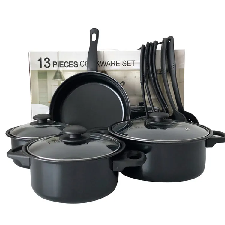 Home Saucepan Pots Sets Nonstick Cookware Pots And Pans Cast Iron Cookware Set For Wholesale 13pieces