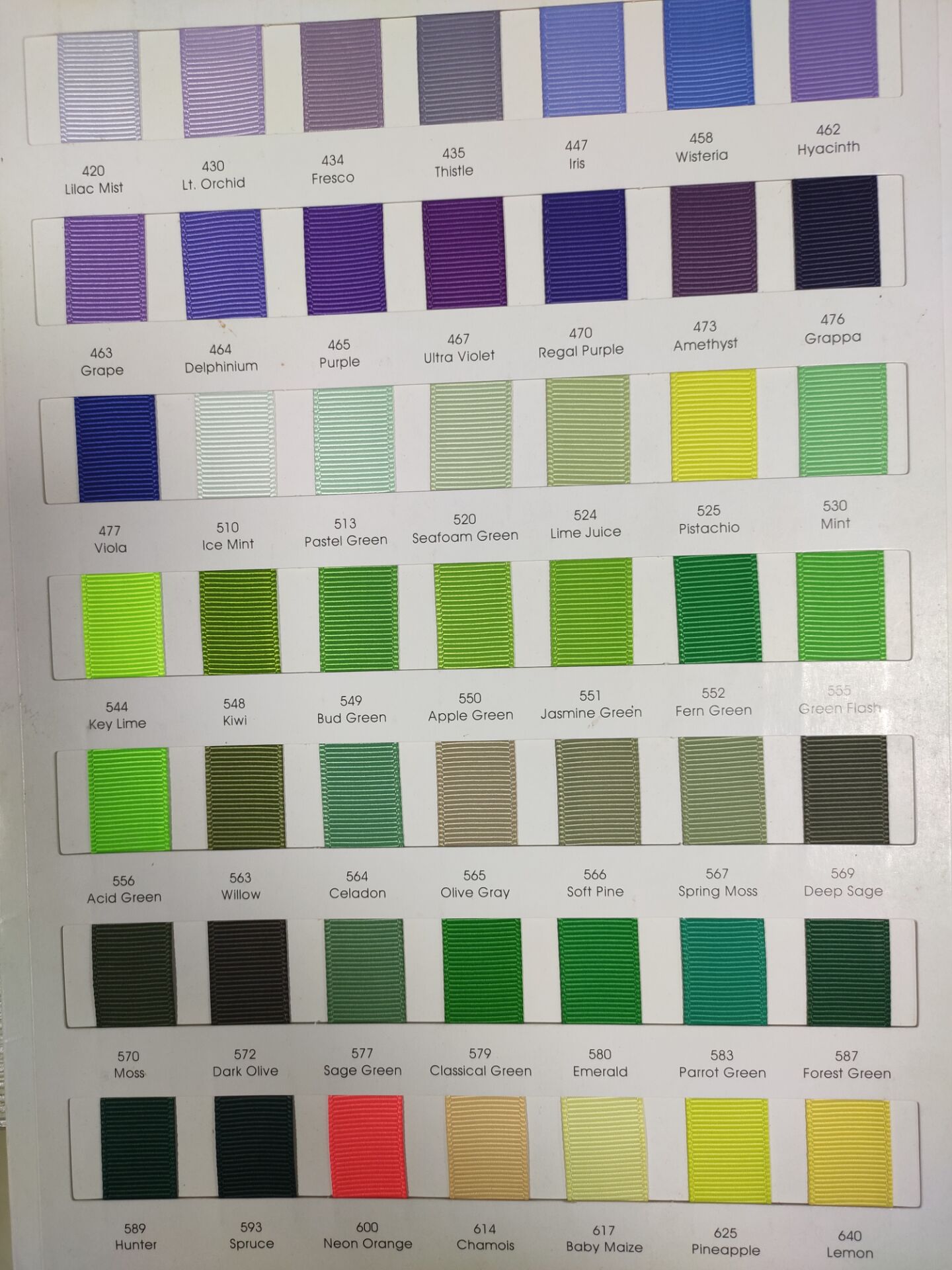 196 couleurs libres choisissent