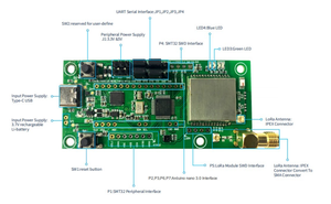 NRF52832 (BLE) y Semtech Sx1262 (LoRa), chipsets de consumo de energía ultra bajo k a través de comandos AT para redes - Product Image 4